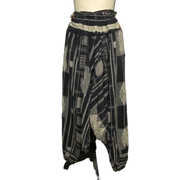 Harem Pants Thailand Motif Hippie Lagenlook Yoga Festival Boho Gypsy Hippy OS - Picture 6 of 12